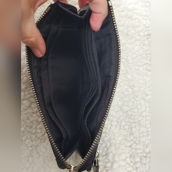 Large Coach Patent Leather and Leather Wristlet Wallet - Picture 5 of 12